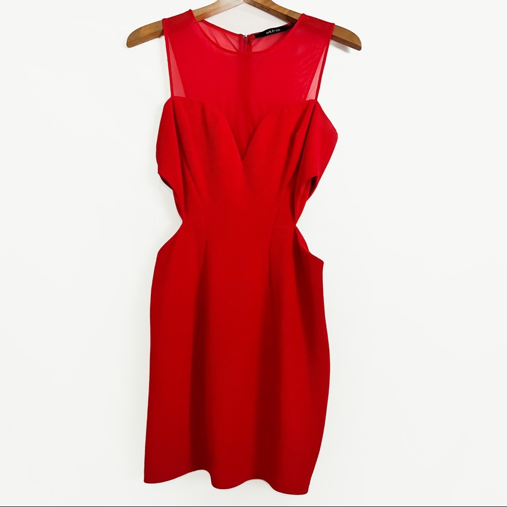 Bright Red Cutout Dress